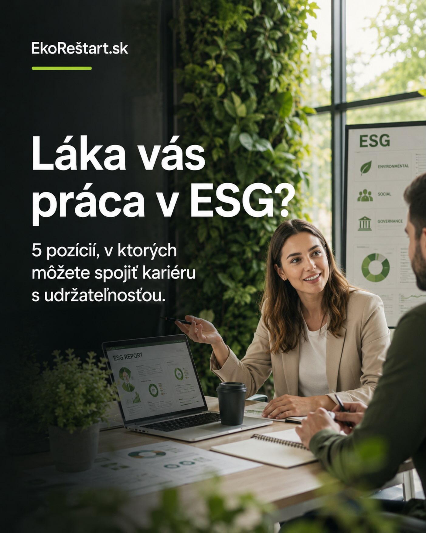 Práca v ESG už dávno nie je len okrajovou témou pre veľké korporácie. Firmy čoraz viac riešia, ako znižovať svoj environmentálny dopad, zodpovednejšie pristupovať k ľuďom aj transparentnejšie riadiť svoje fungovanie. A práve tu vzniká priestor pre nové pracovné príležitosti 🌿

Ak vás láka predstava prepojiť kariéru s udržateľnosťou, možností je viac, než sa môže na prvý pohľad zdať. ESG sa netýka iba jednej pozície, ale celého spektra rolí – od nastavovania firemnej stratégie, cez reporting až po komunikáciu či dodávateľské vzťahy.

V novom článku na EkoReštart.sk sme sa pozreli na 5 pracovných pozícií, v ktorých môžete svoje schopnosti využiť zmysluplne a zároveň reagovať na rastúci dopyt po odborníkoch na udržateľnosť.

Ktoré pozície to sú, čo býva ich náplňou a komu môže práca v ESG sedieť? To sa dozviete v článku 💼🌱

#ekorestart #esg #udrzatelnost #kariera #zodpovednepodnikanie