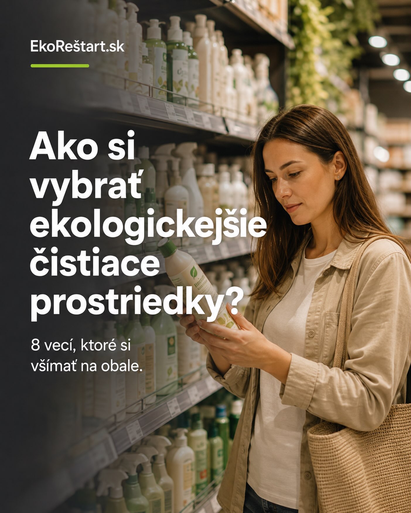 Zelená fľaša, obrázok listu alebo nápis „eco“ ešte automaticky neznamenajú, že ide o ekologickejšiu voľbu. 🌿

Pri výbere čistiaceho prostriedku sa oplatí pozrieť najmä na to, či má dôveryhodnú certifikáciu, ako je koncentrovaný, koľko dávok z balenia získate, či existuje refill a či obal možno opakovane použiť alebo recyklovať.

Dôležitá je aj jedna jednoduchá otázka: potrebujeme naozaj samostatný čistič na každý povrch? Niekedy môže jeden dobre zvolený univerzálny prípravok nahradiť viacero fliaš.

V našom článku na EkoReštart.sk nájdete 8 vecí, ktoré sa oplatí skontrolovať priamo na obale ešte predtým, ako výrobok vložíte do košíka🧴♻️

#ekorestart #domacnost #cistenie #udrzatelnost #ekotipy